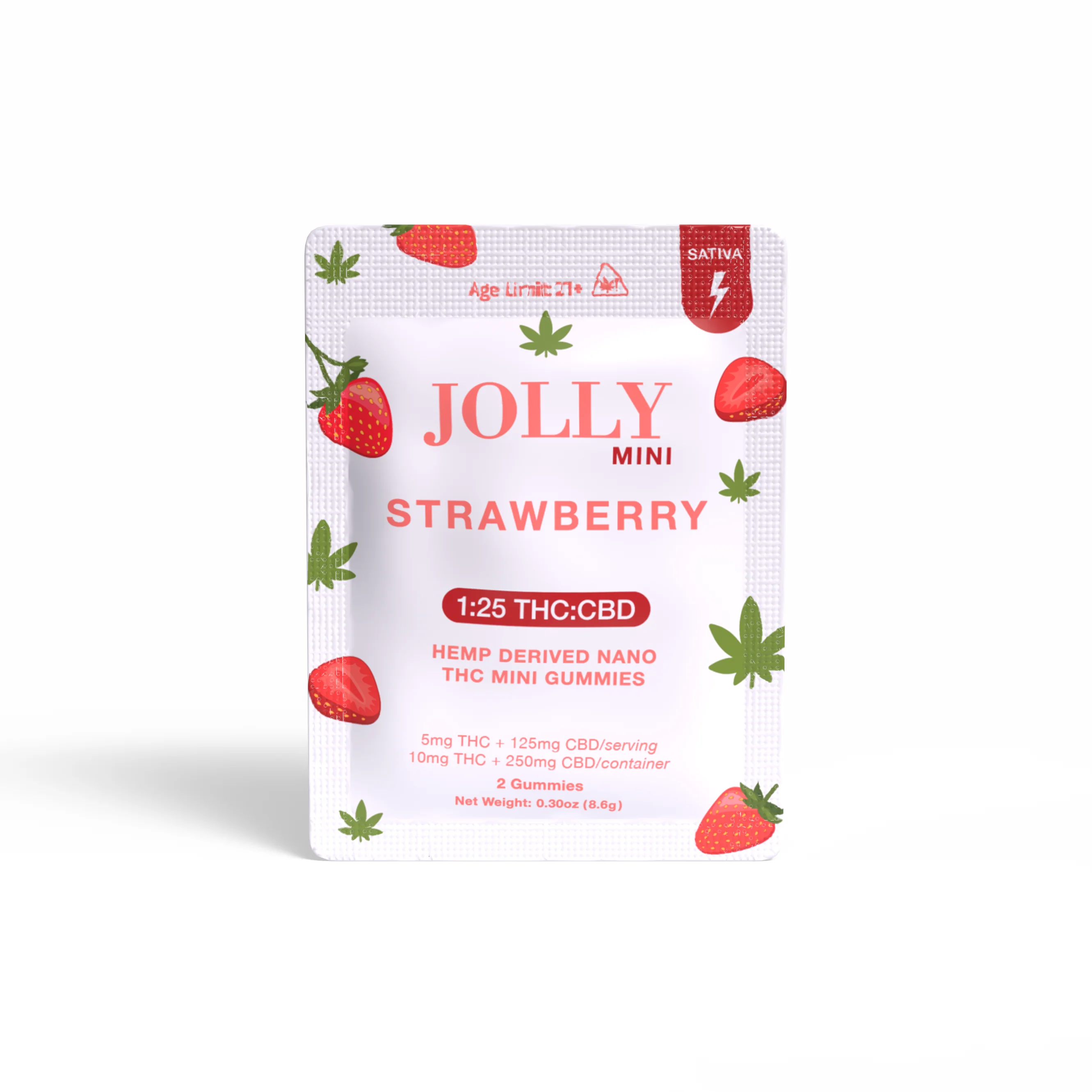 Jolly Mini 2 Pack 50ct Strawberry - 8331