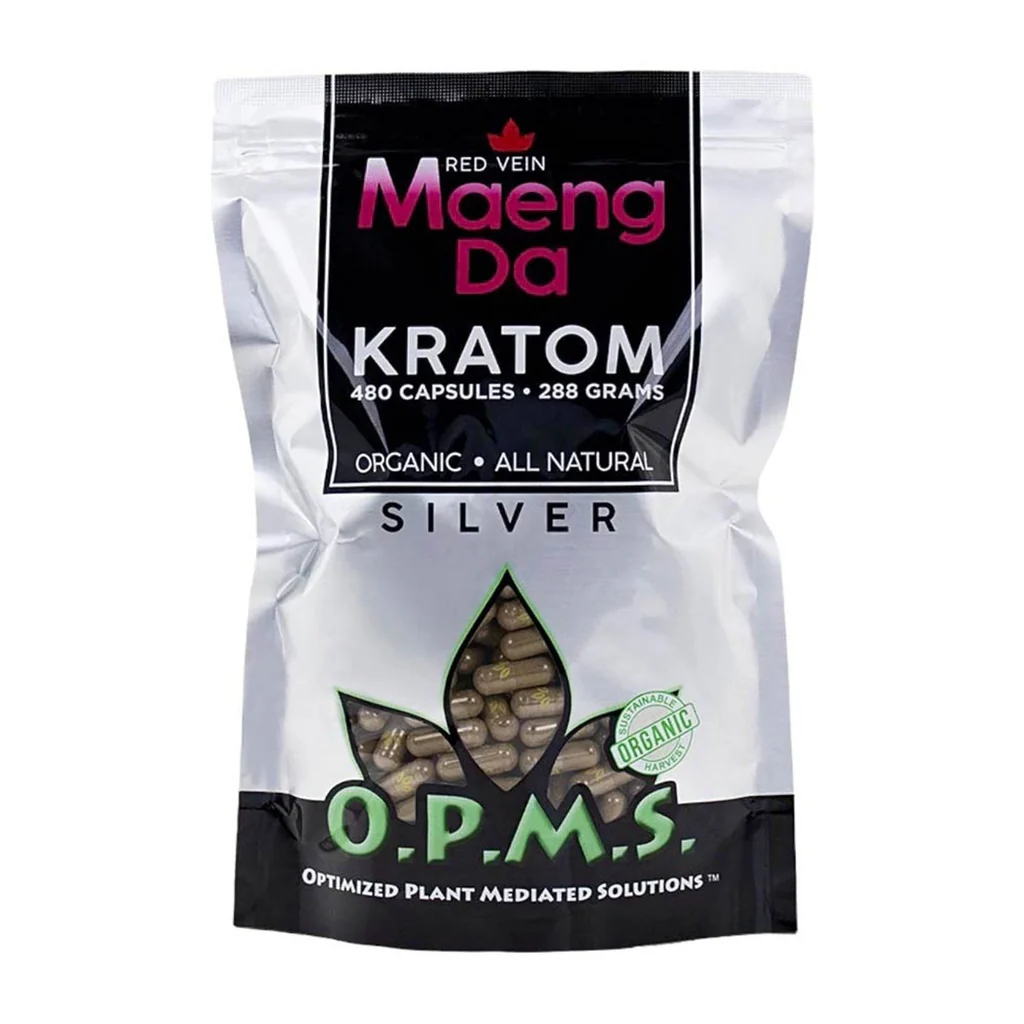 OPMS Kratom Silver Caps 480CT - Red Maeng Da - 8438