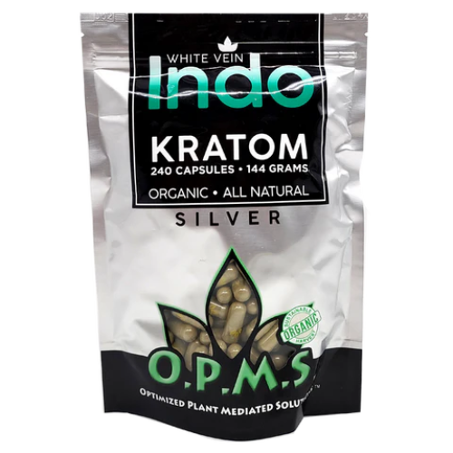 OPMS Kratom Silver Caps 240CT - Indo - 8446