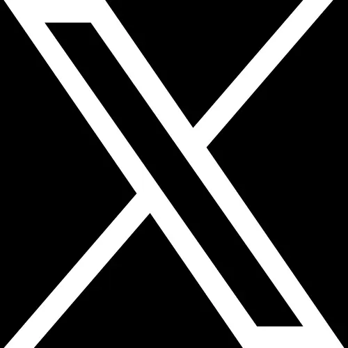 The X (formerly known as Twitter)  icon image.