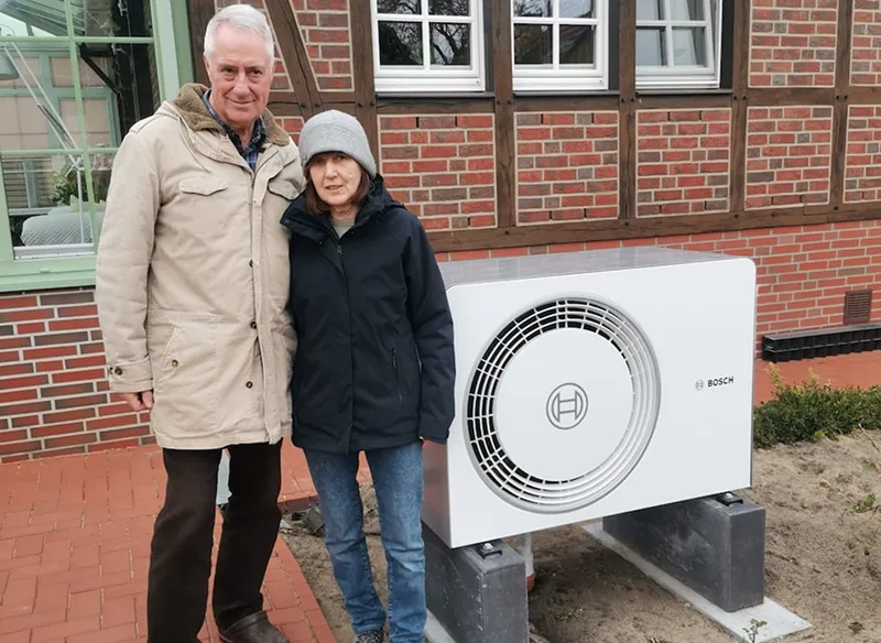 Zufriedene Kunden mit Wärmepumpe