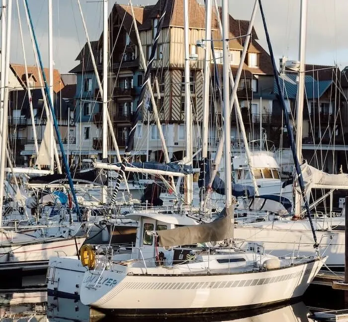 vue depuis notre restaurant à la limite de Trouville