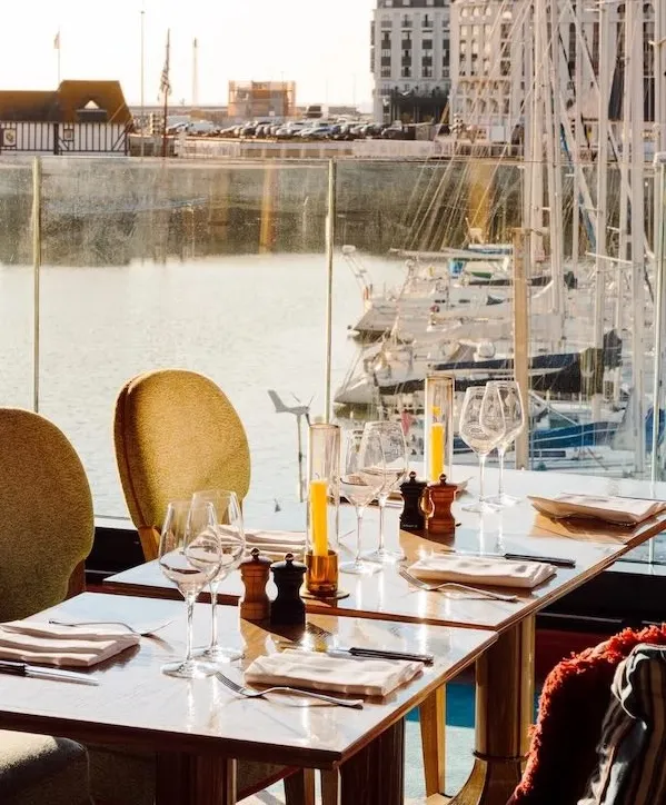 terrasse de notre restaurant à Deauville