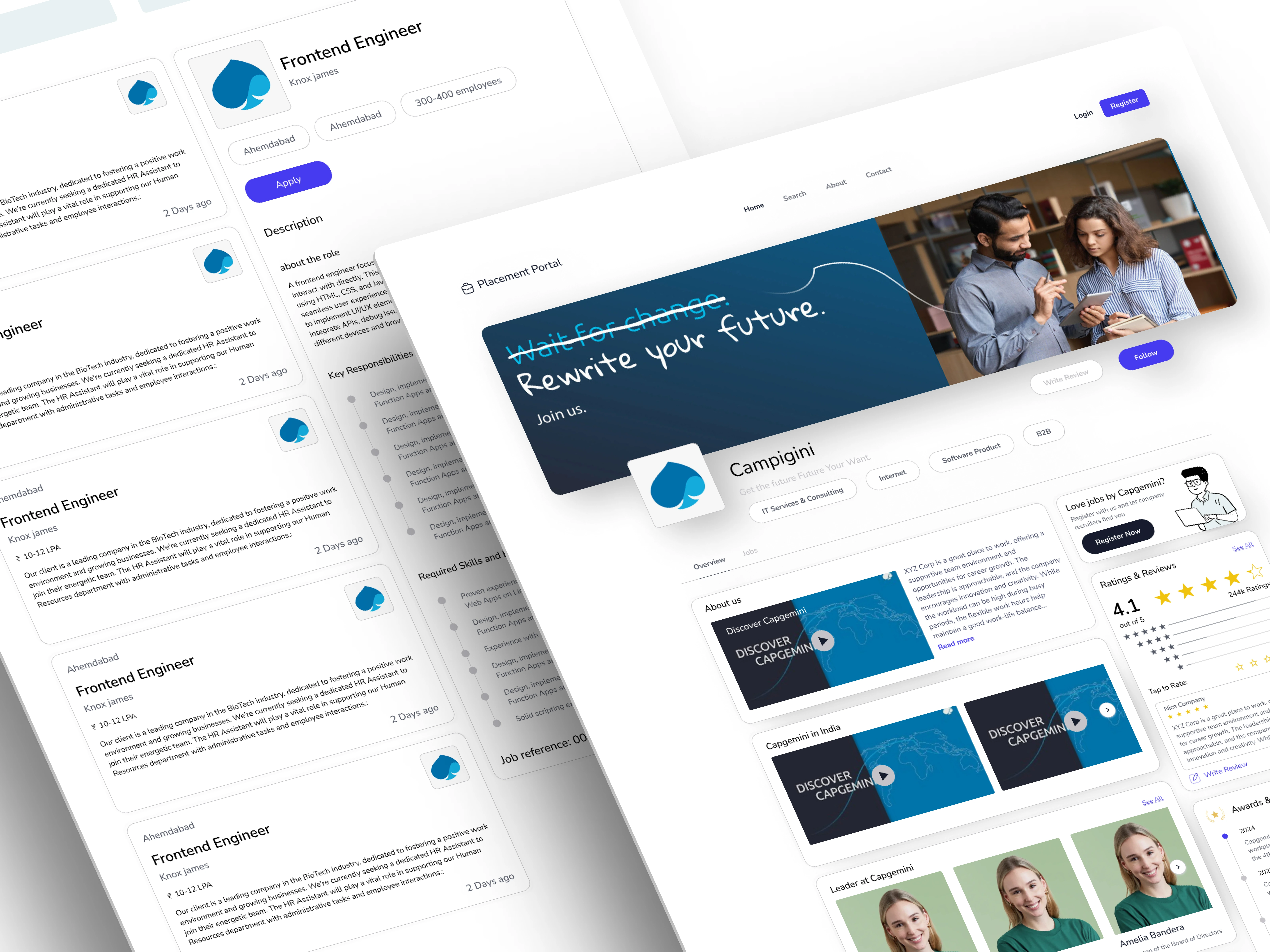 Placement portal Web Design