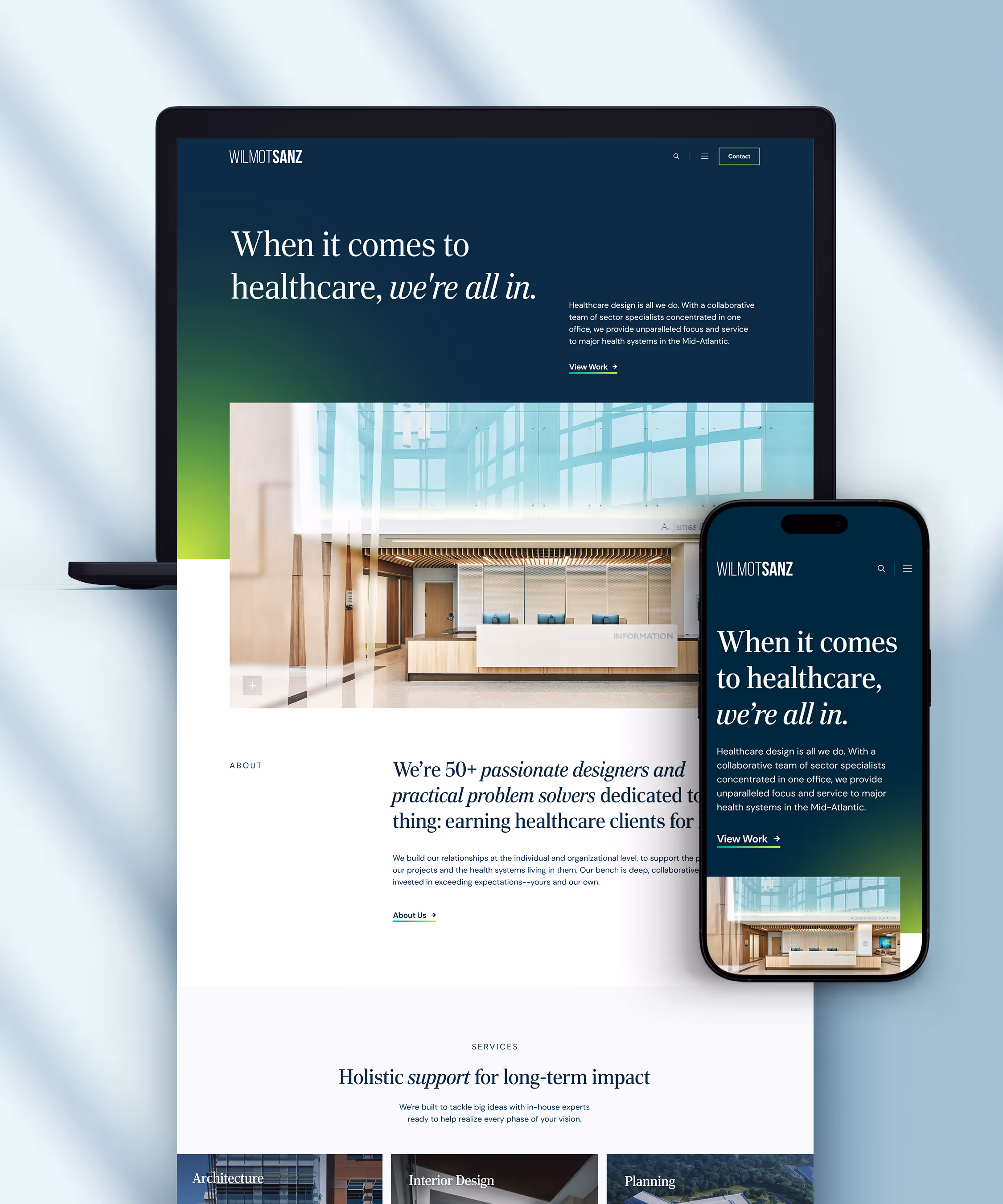 The Morgan Provost Square website design on mobile by Sabato Design