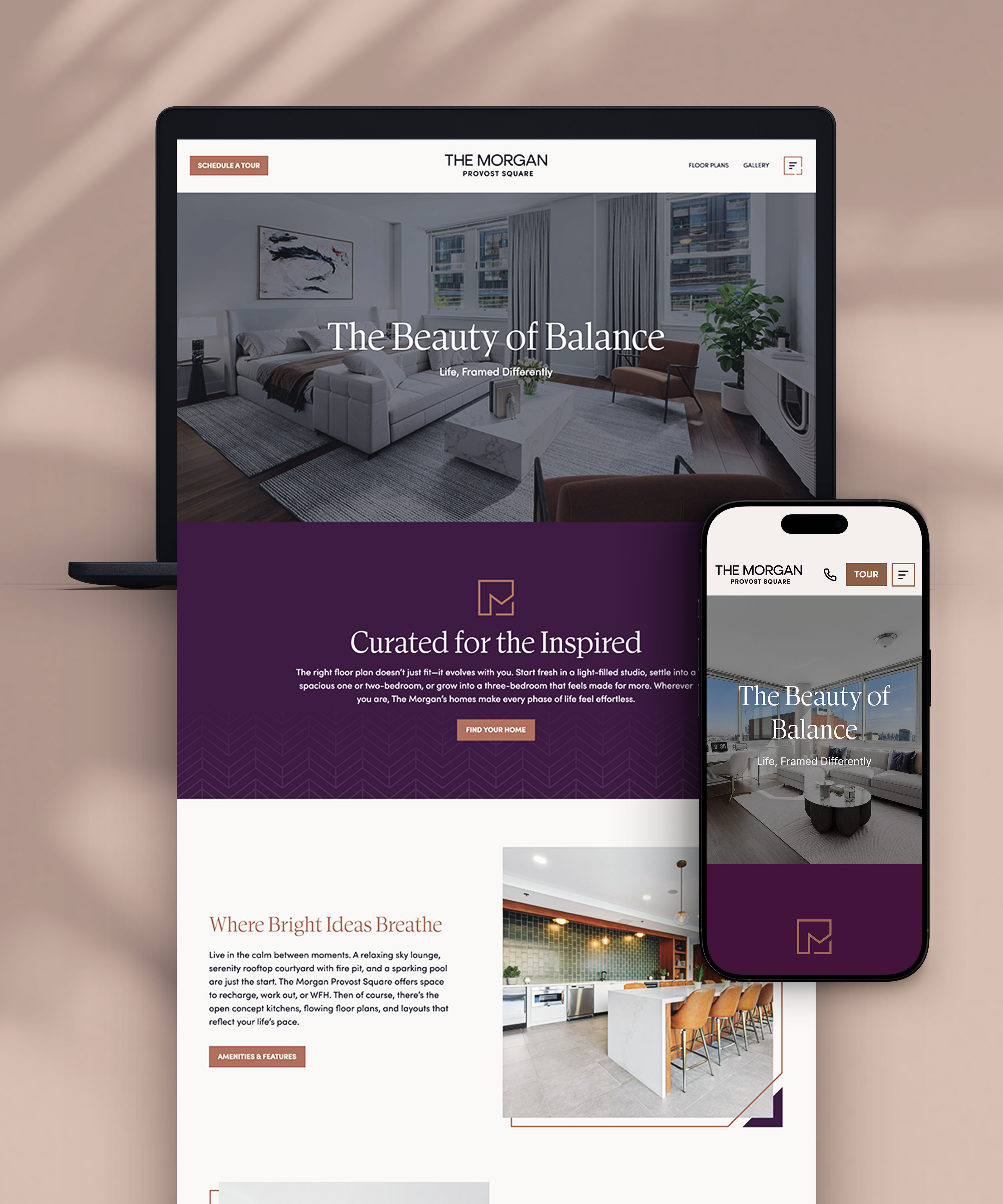 The Morgan Provost Square website full homepage design by Sabato Design