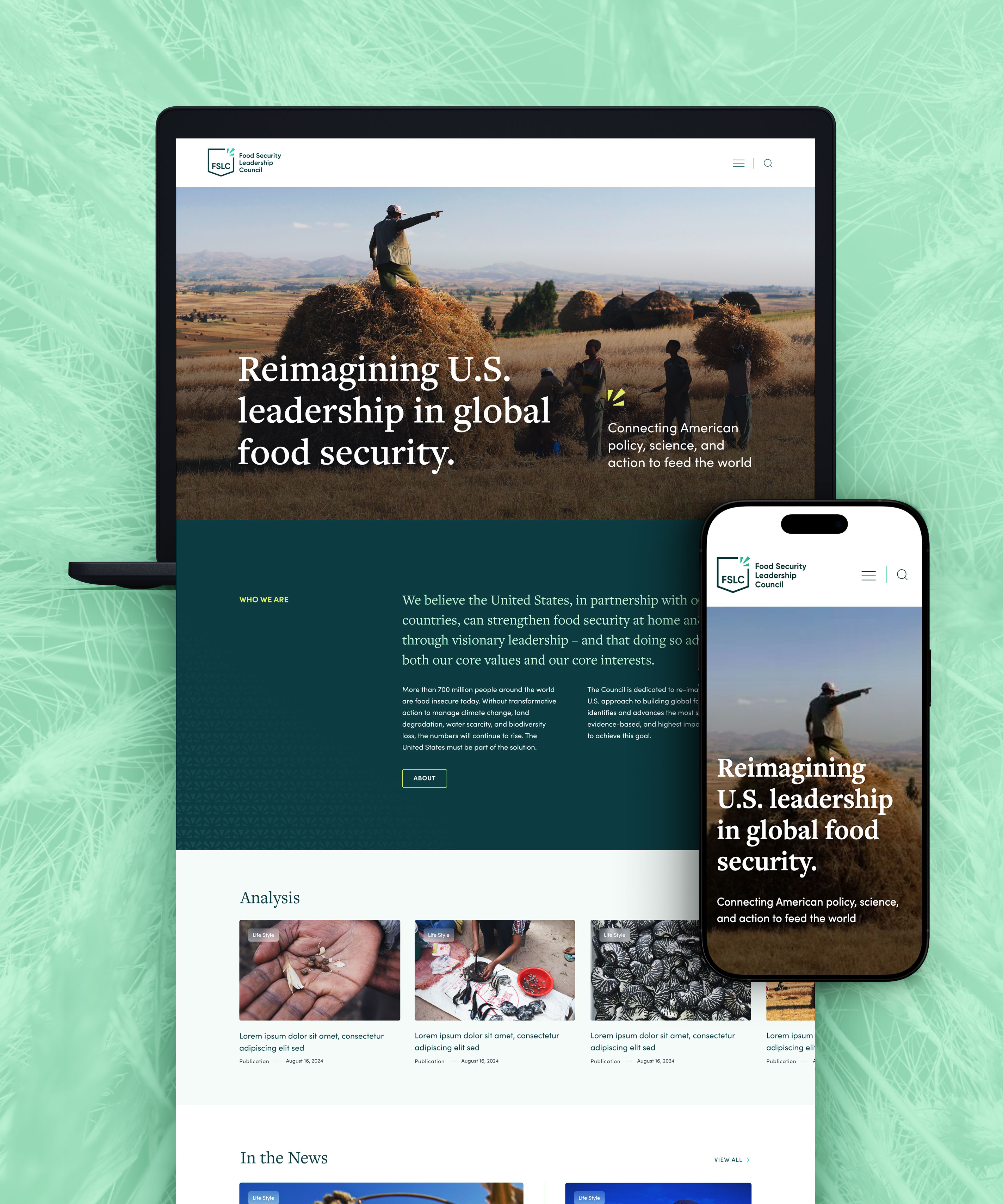 FSLC website full homepage design by Sabato Design