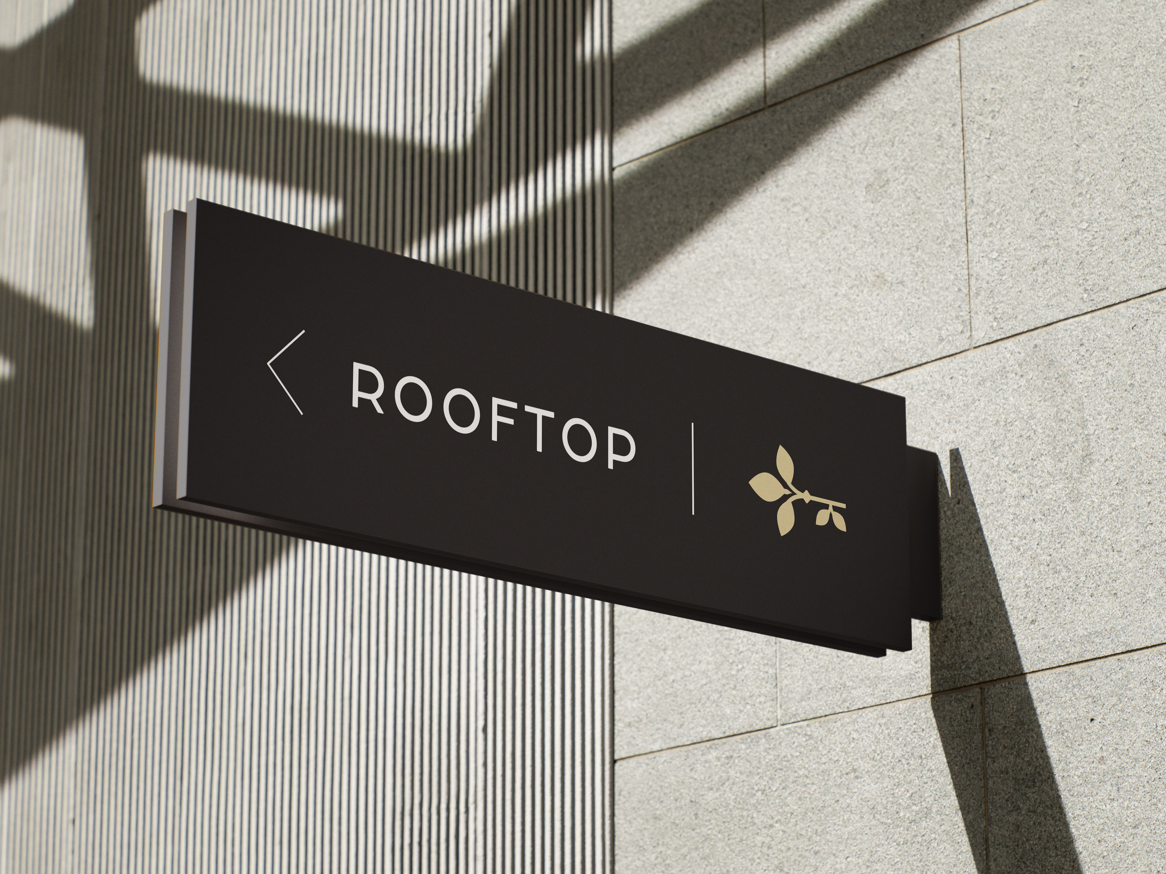 Privy at The Reserve directional sign mockup by Sabato Design