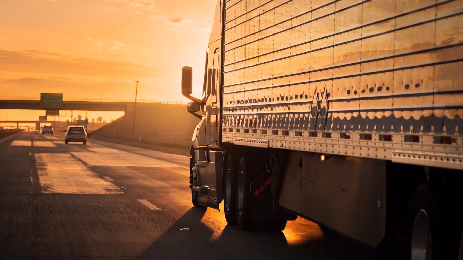 Road at golden hour