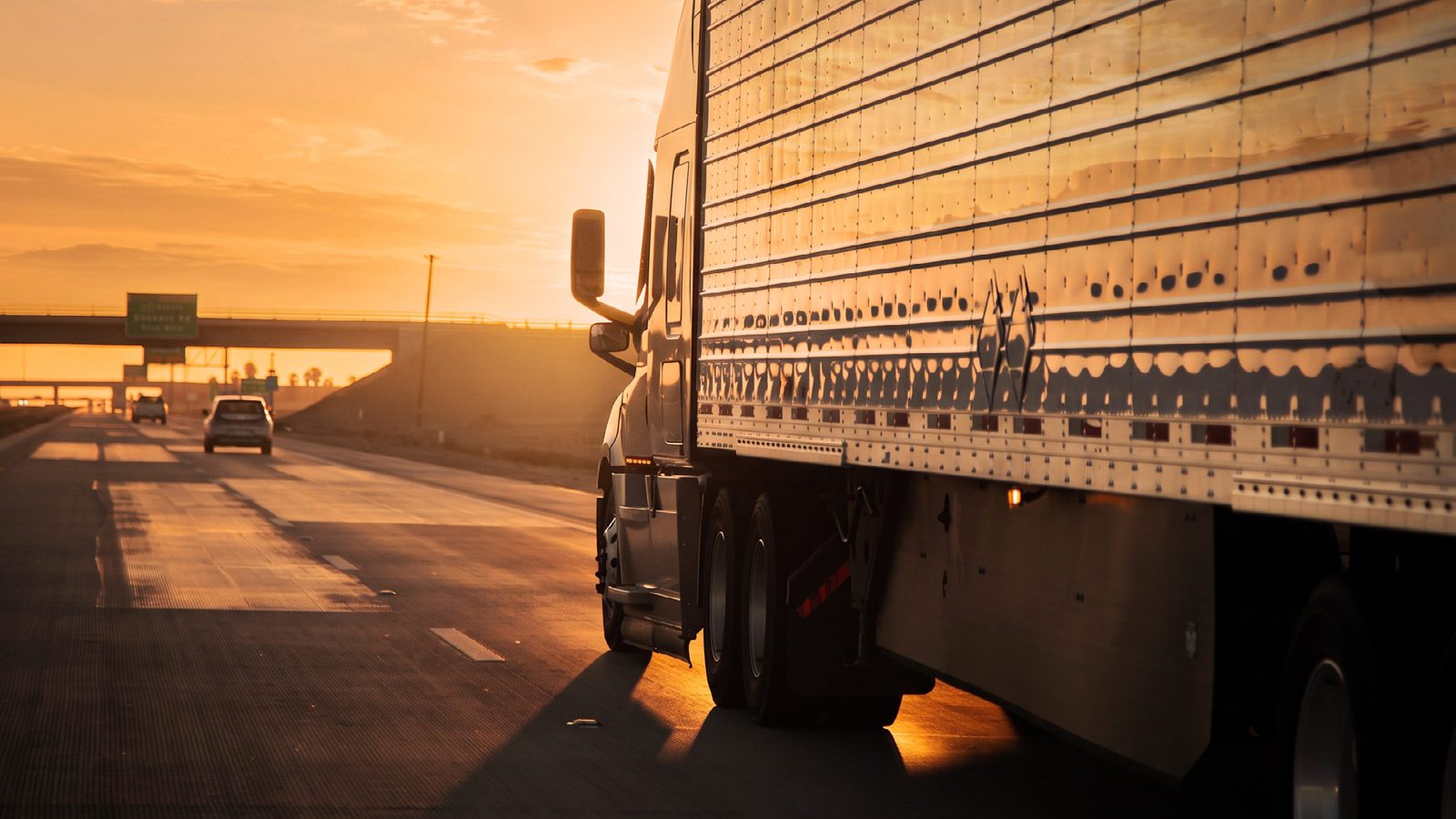 Road at golden hour