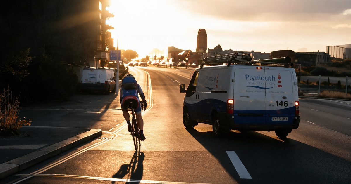 Road at golden hour