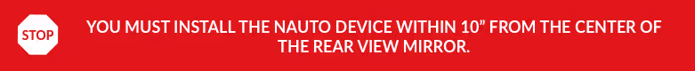 Alternative mounting position diagram for left lane driving