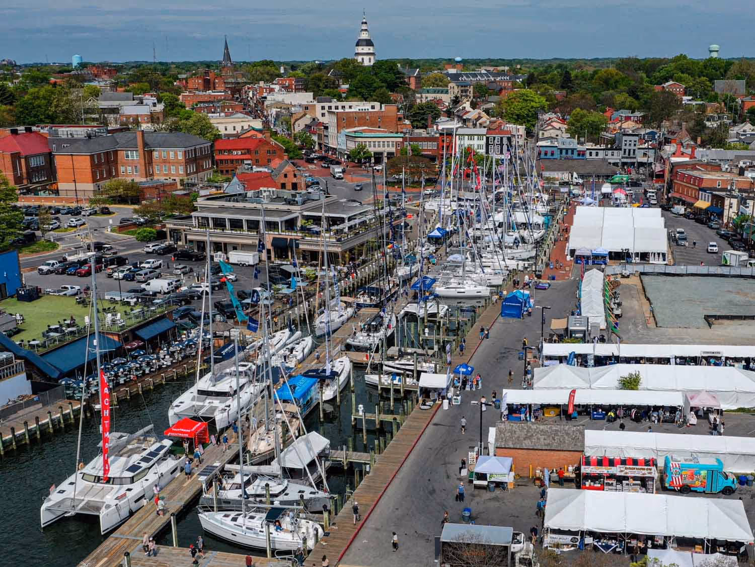 Annapolis Spring Sailboat Show features a wide range of sailboats, boating experts, live entertainment, and tastings—all steps from downtown Annapolis.