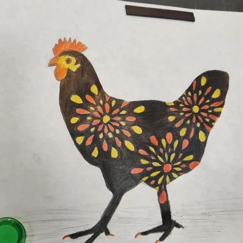 Drawing of a chicken 