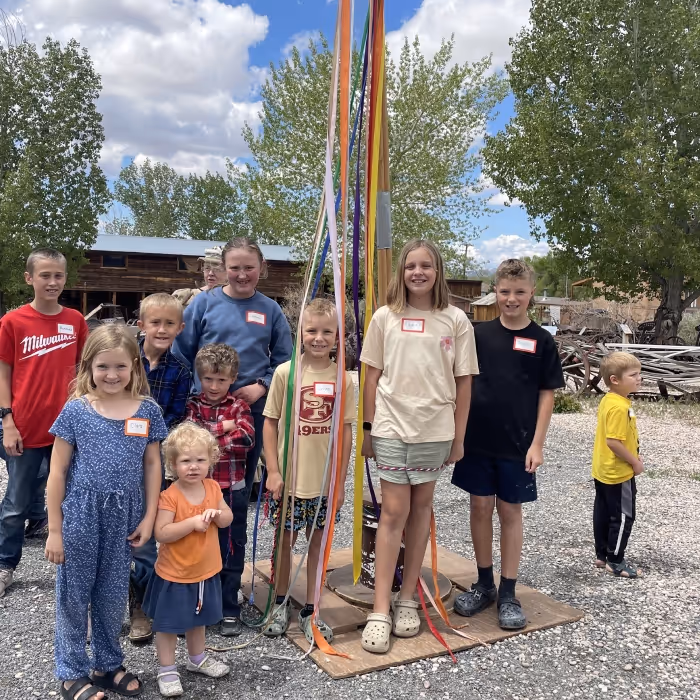 Group of children outside 