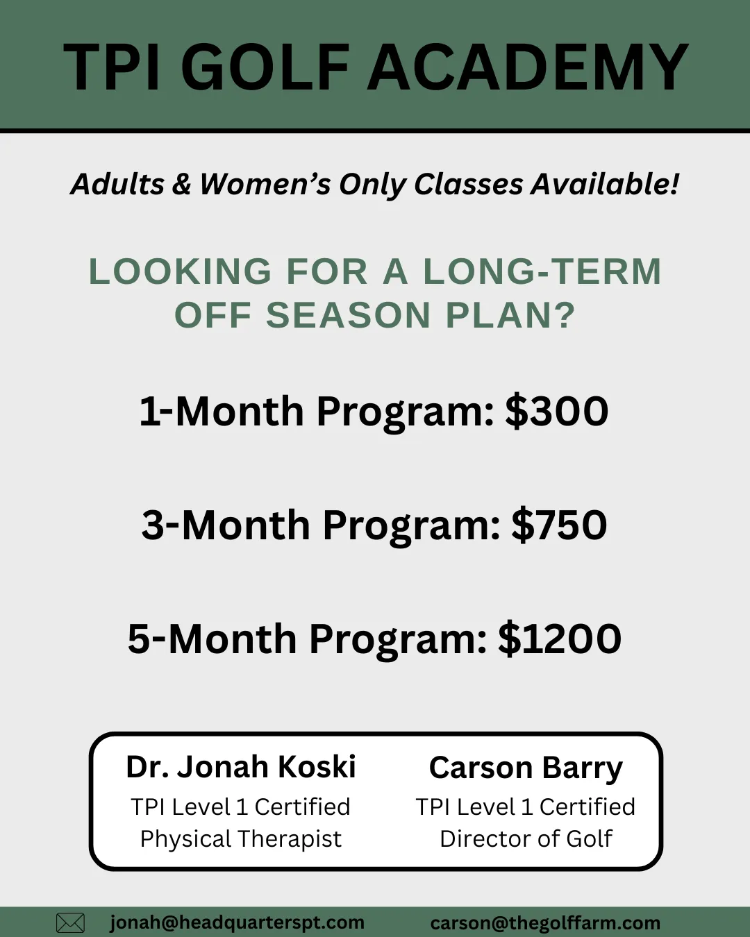 A flyer for a golf tournament.