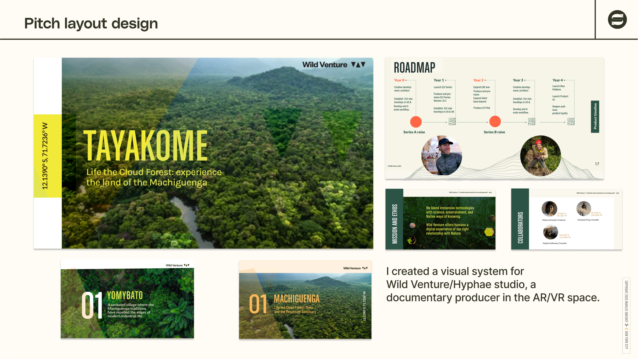 Images of lush Peruvian locations in a presentation layoout