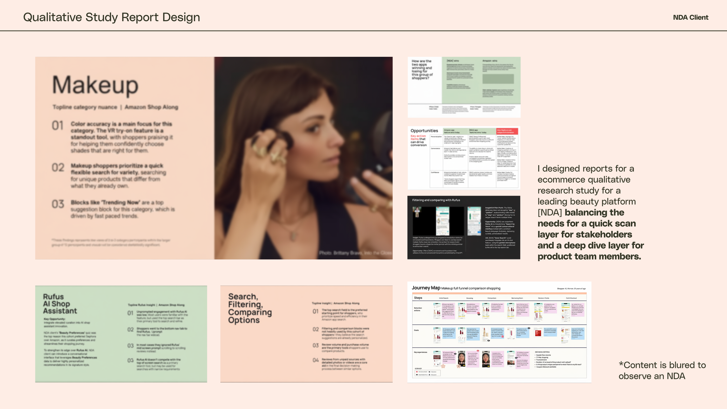 Images of lush Peruvian locations in a presentation layoout
