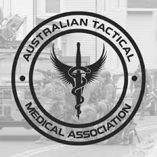Australian Tactical Medical Association logo with winged medical caduceus symbol