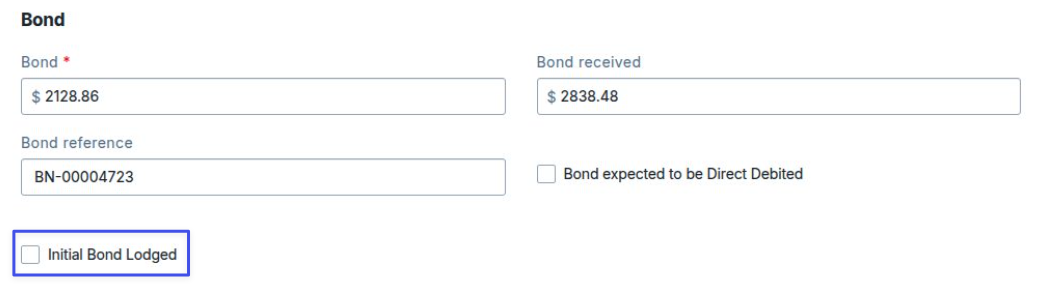 Lodge Bond top-ups in Reapit PM NZ
