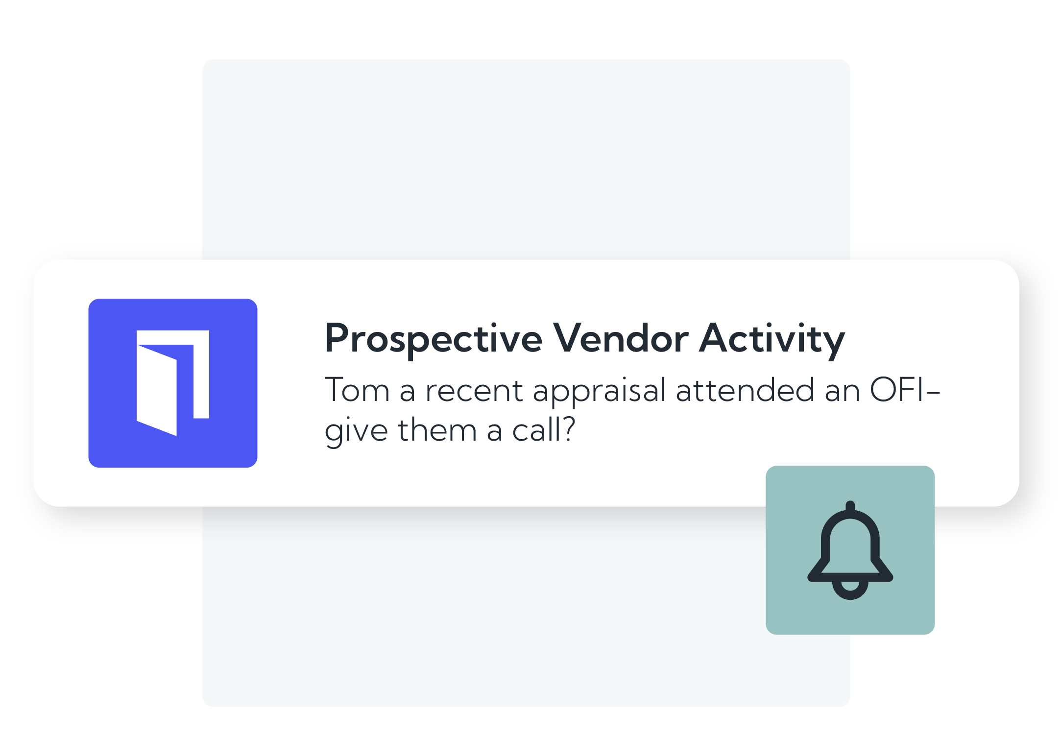 Prospective Vendor Activity Notification
