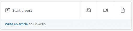 write linkedin article dialog box window