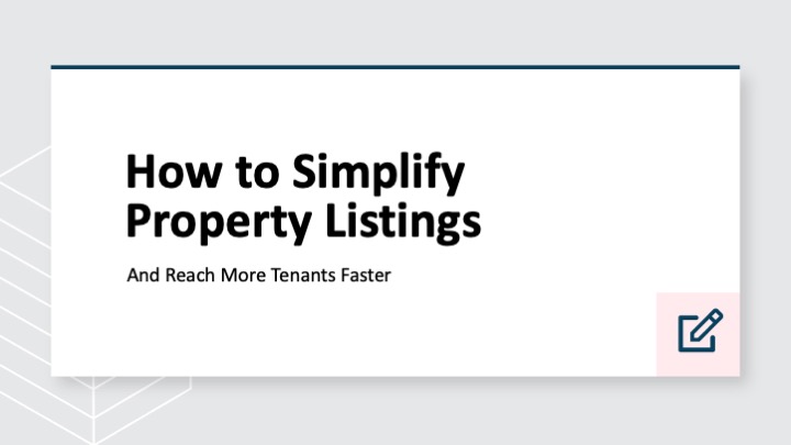 How to simplify property listings and reach more tenants faster