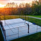 50x80 multi-sport court at sunset