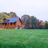 Deer Creek Cabin on top of a rolling hill