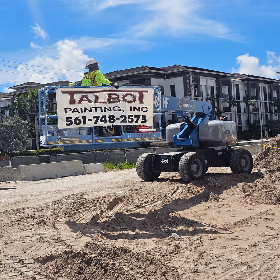 Talbot paint truck on job site