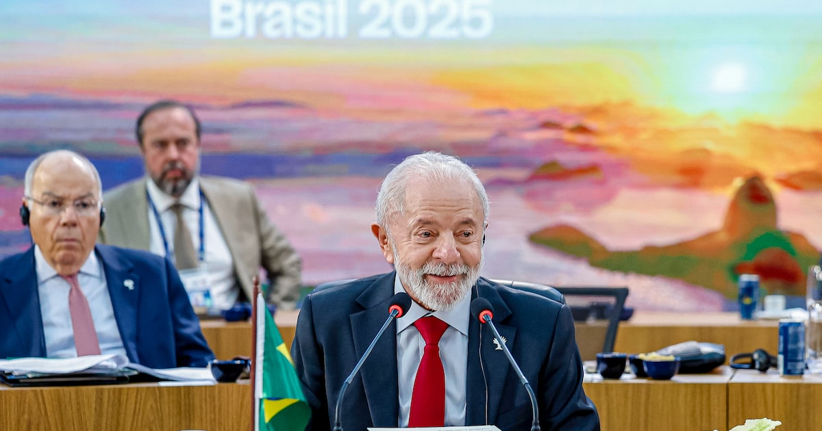 Lula defende desenvolvimento sustentável e critica militarização na Cúpula dos Brics no Rio de Janeiro