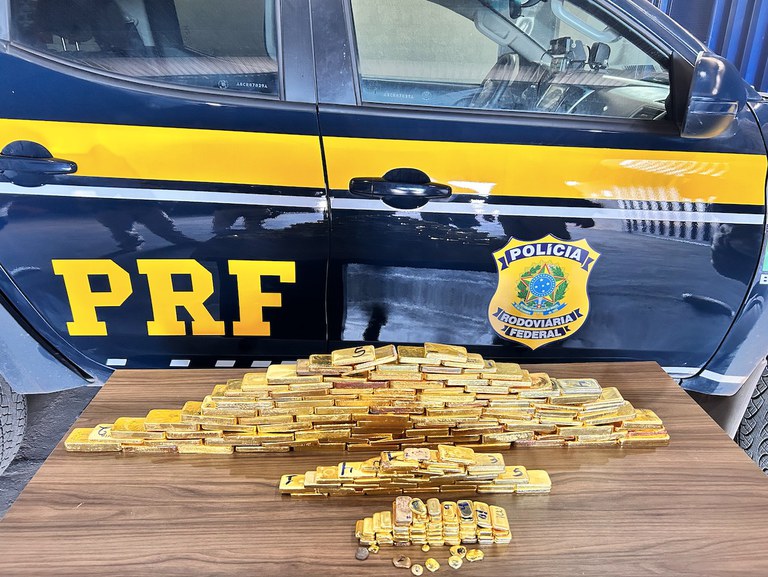 Polícia Rodoviária Federal apreende 103 quilos de ouro ilegal em operação histórica em Roraima