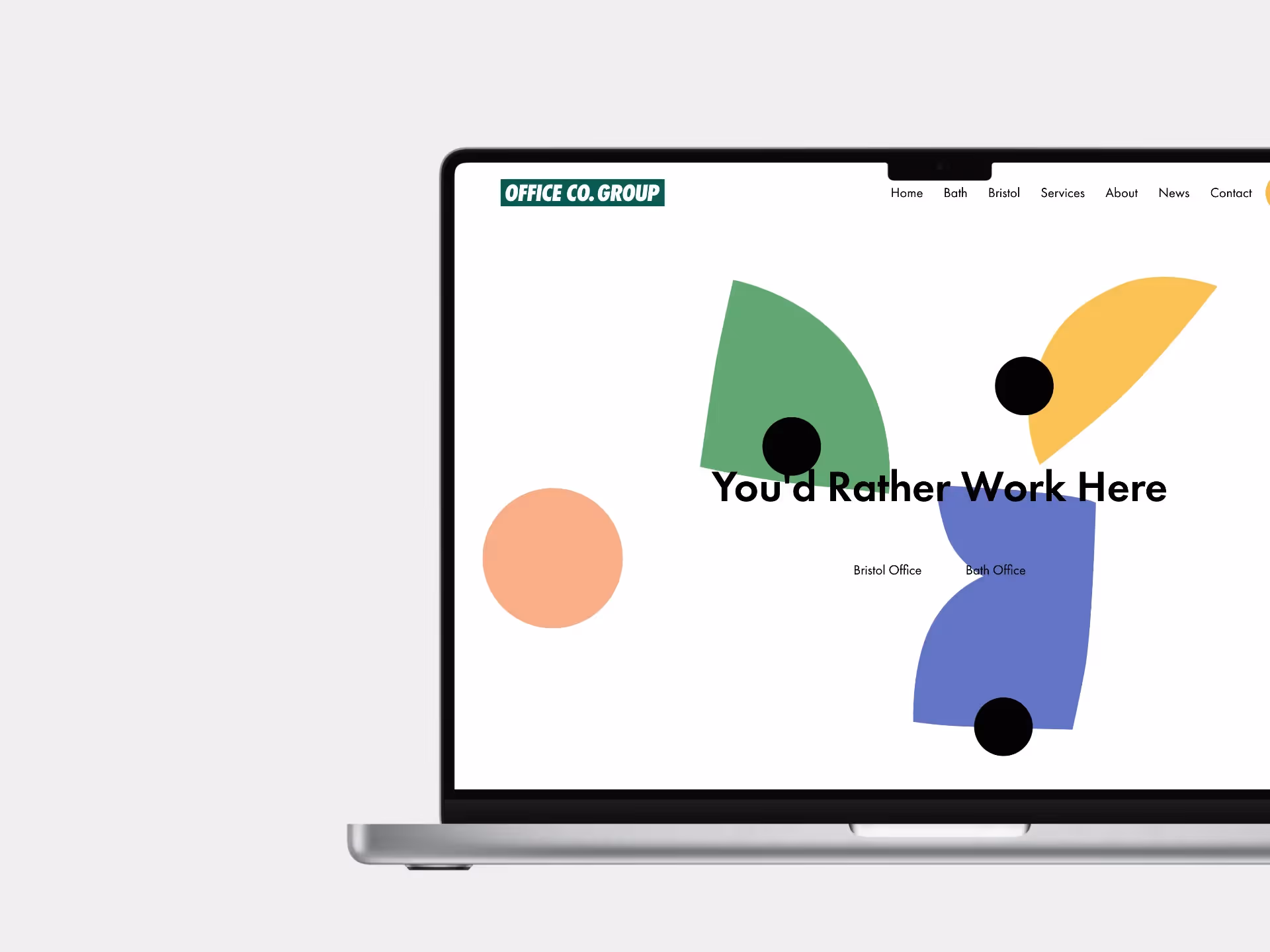 Mockup of the Office Co website