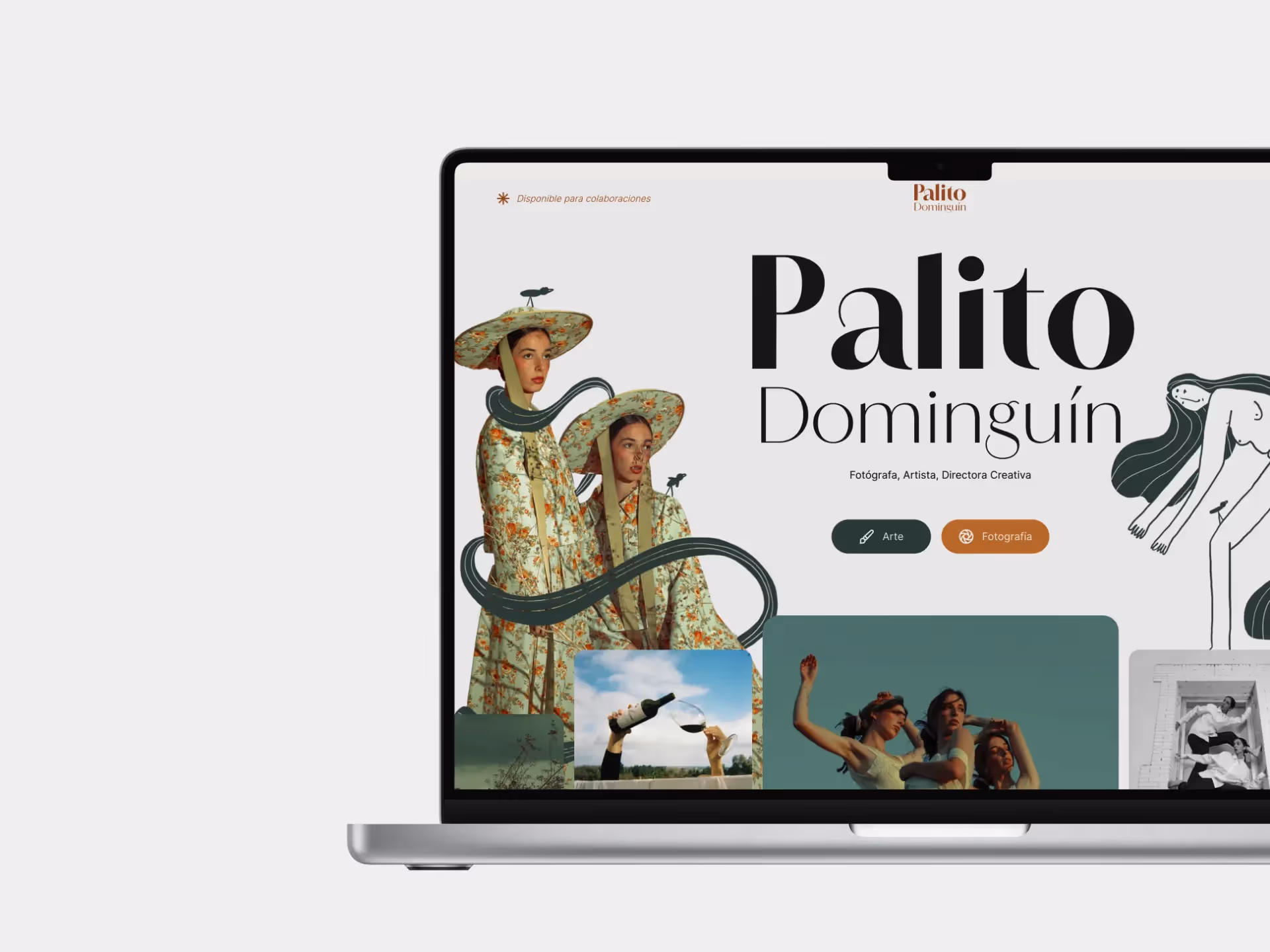 Mockup of the Palito Dominguin website