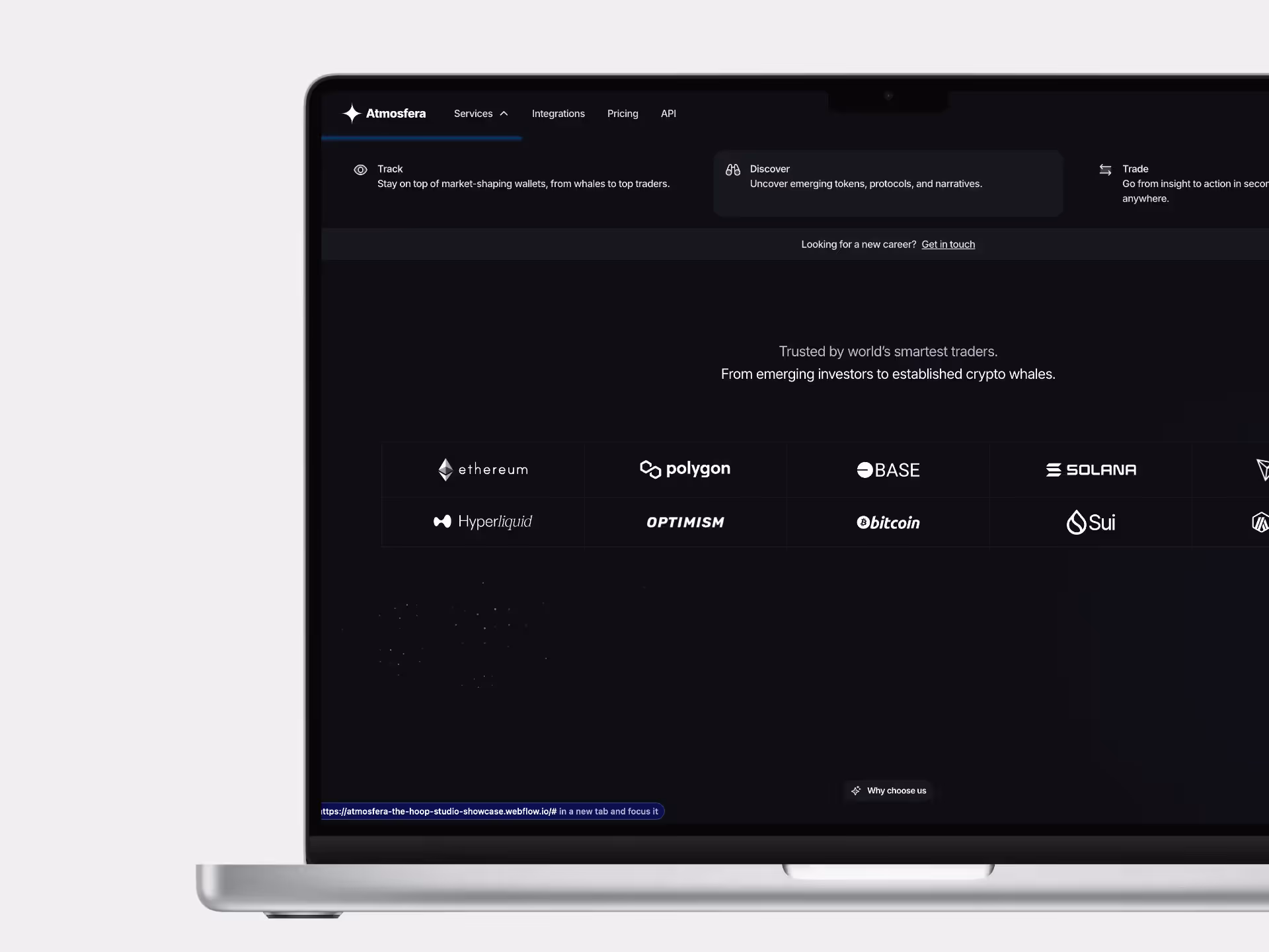 A mockup of the logos section on an Apple Macbook Pro