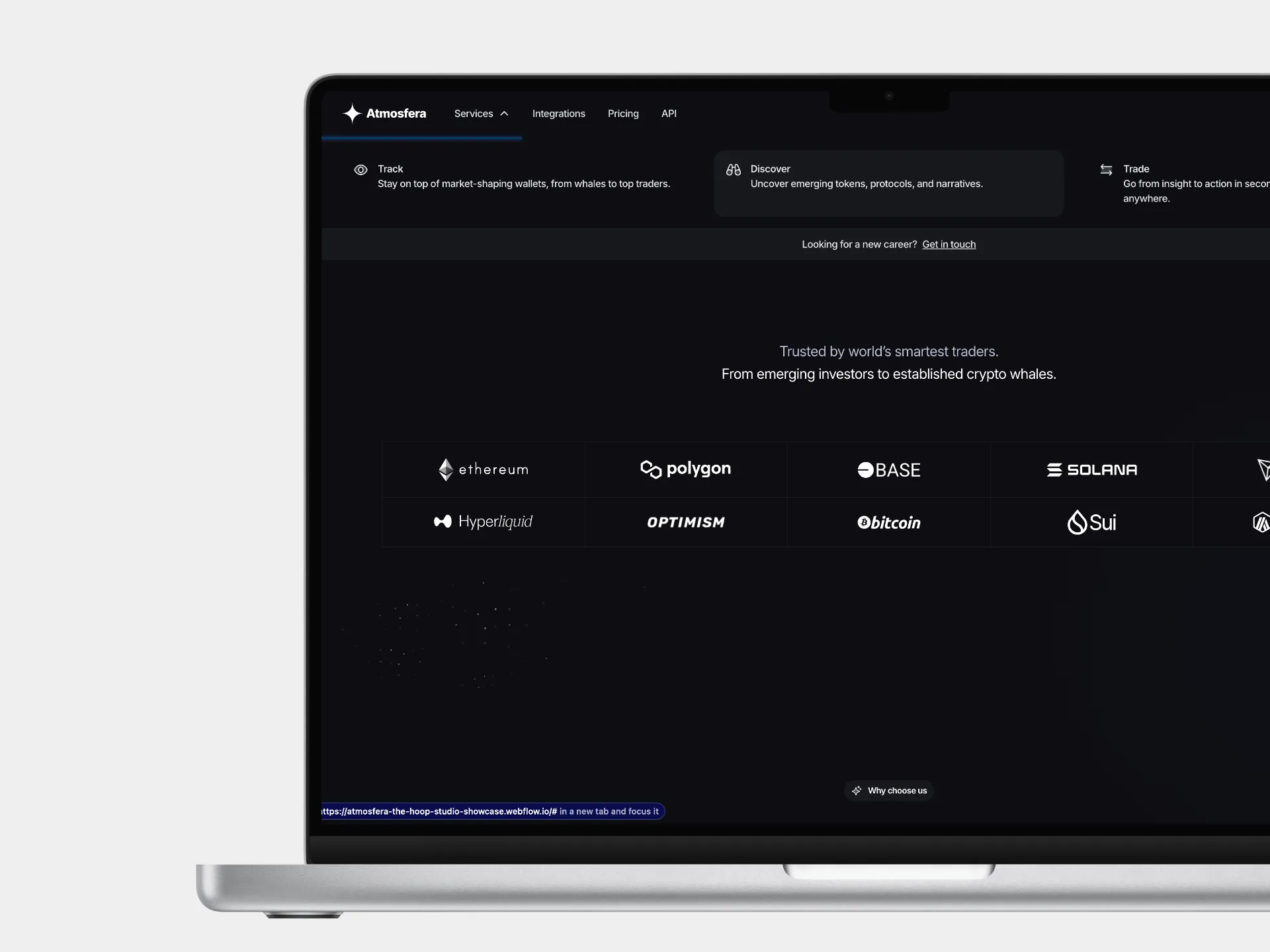 A mockup of the logos section on an Apple Macbook Pro