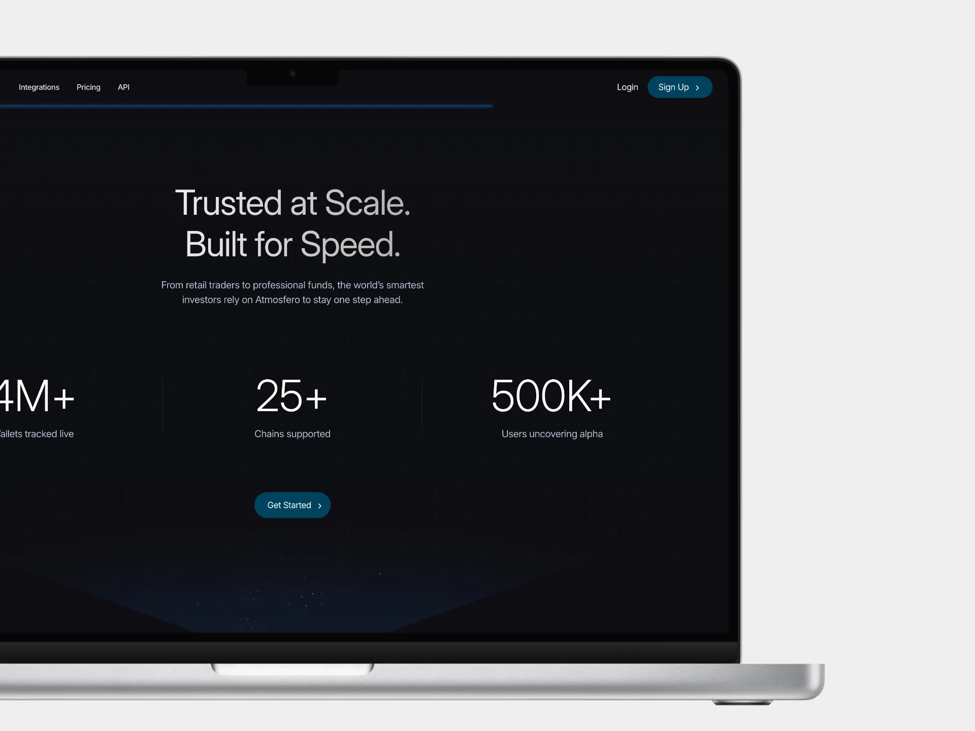 A mockup of the stats section on an Apple Macbook Pro