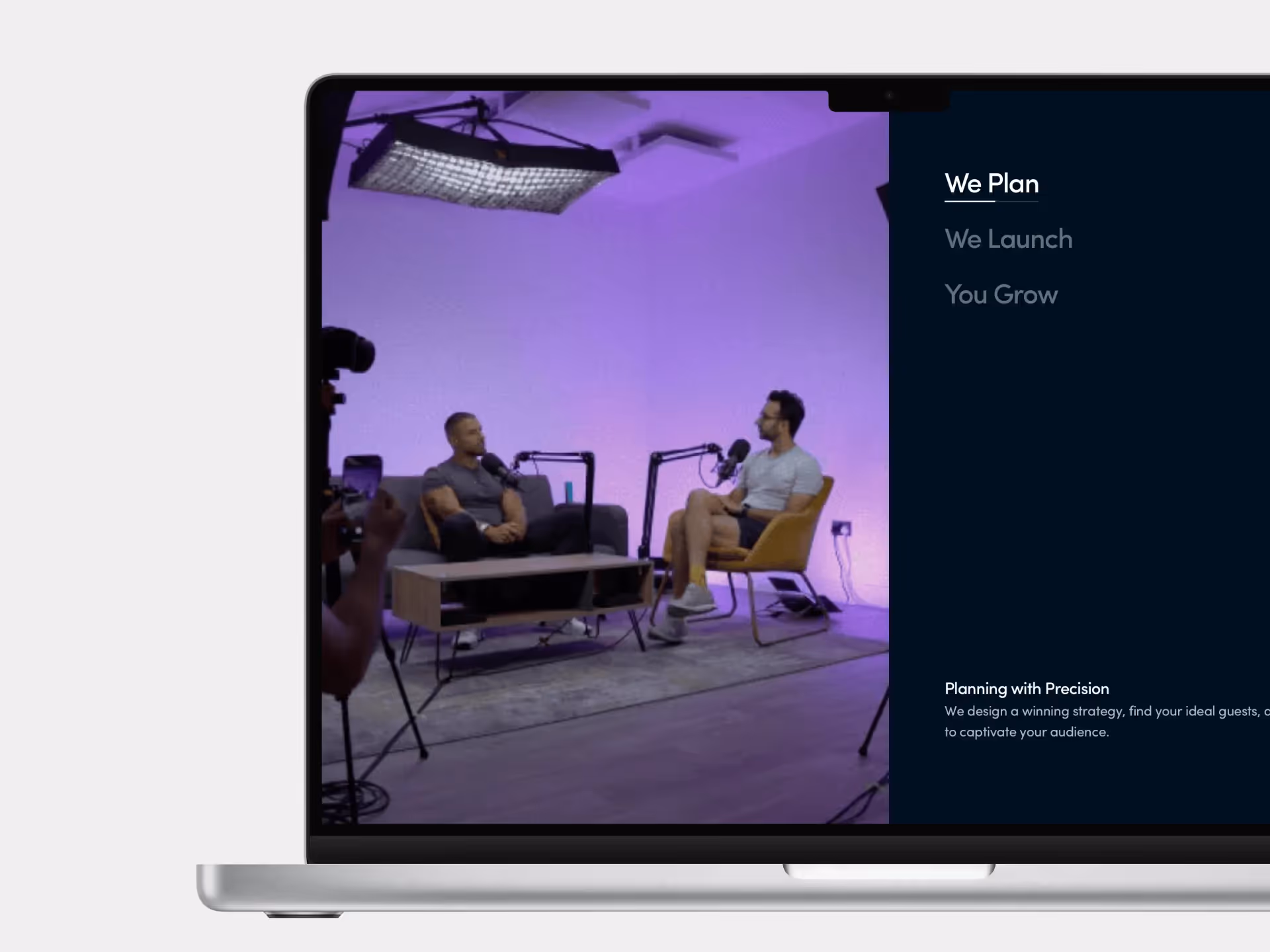 A mockup of the Nalu Partners benefits section on an Apple Macbook Pro