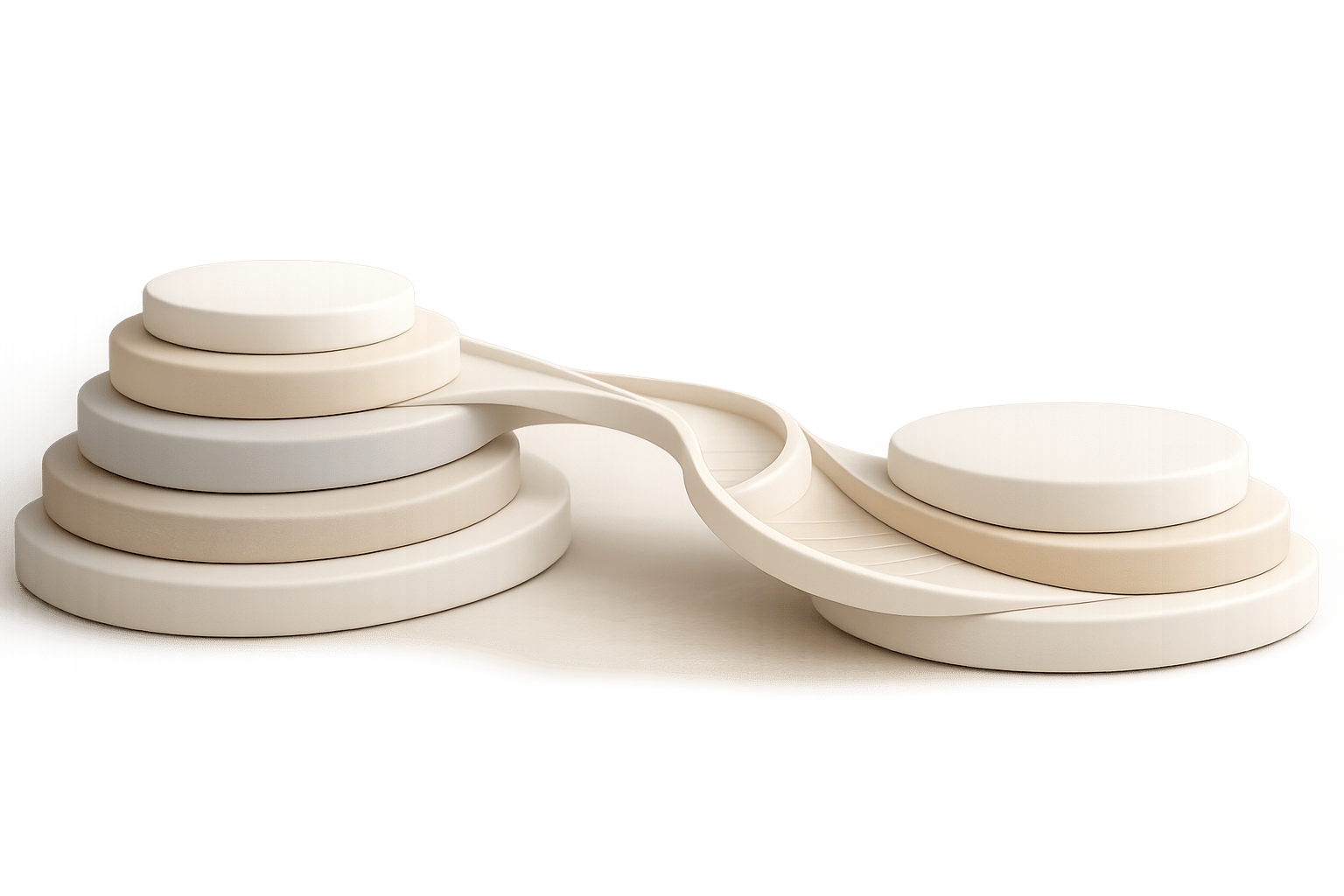 Abstract white and gray image, natural earth tones and shapes