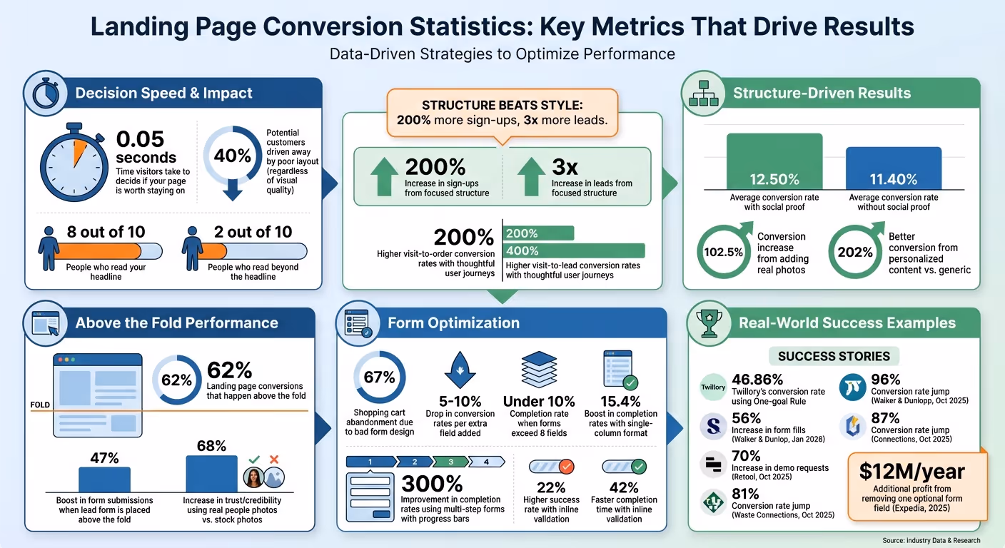 Landing Page Conversion Statistics: Key Metrics That Drive Results