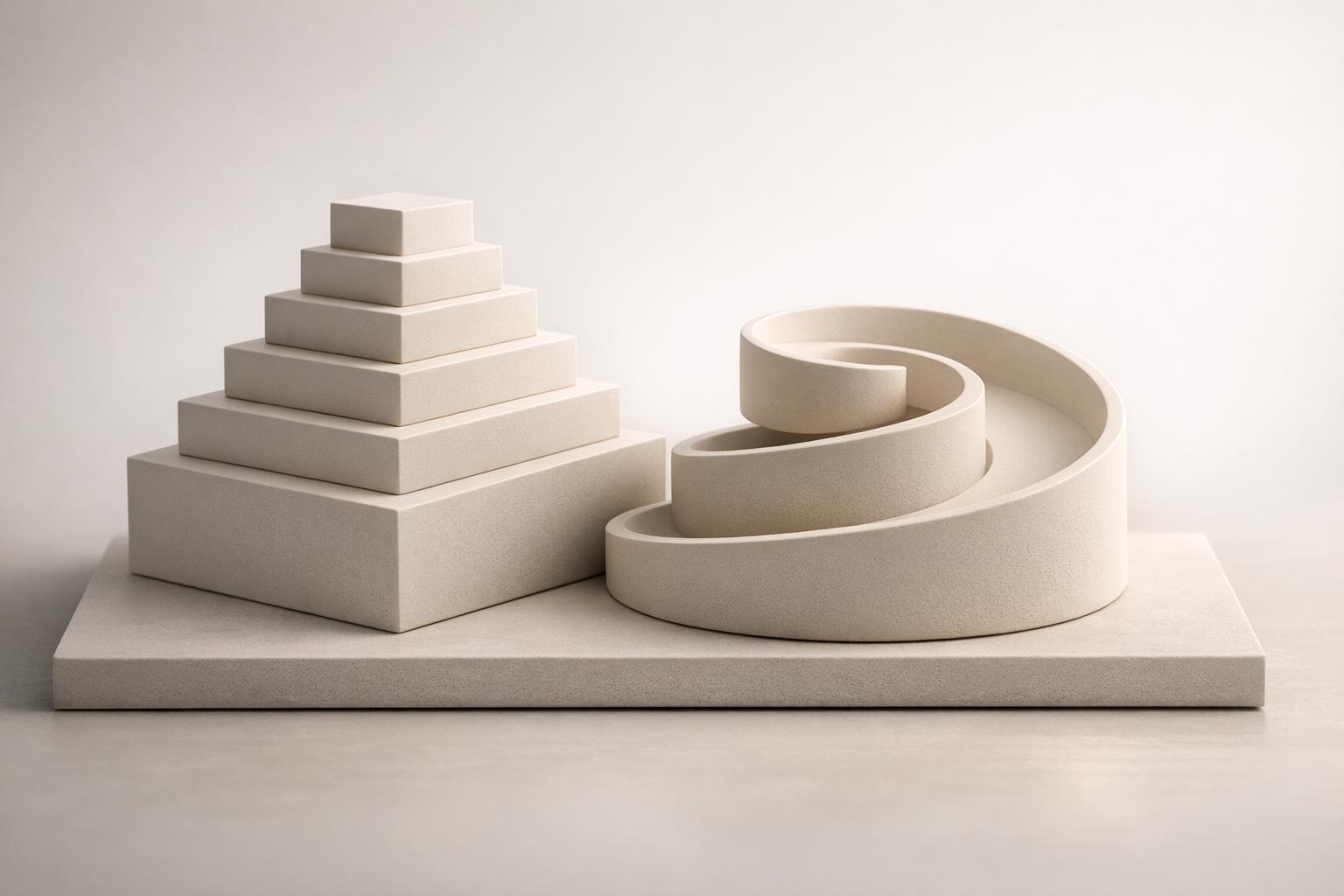 Imagen abstracta en blanco y gris, tonos y formas naturales de la tierra