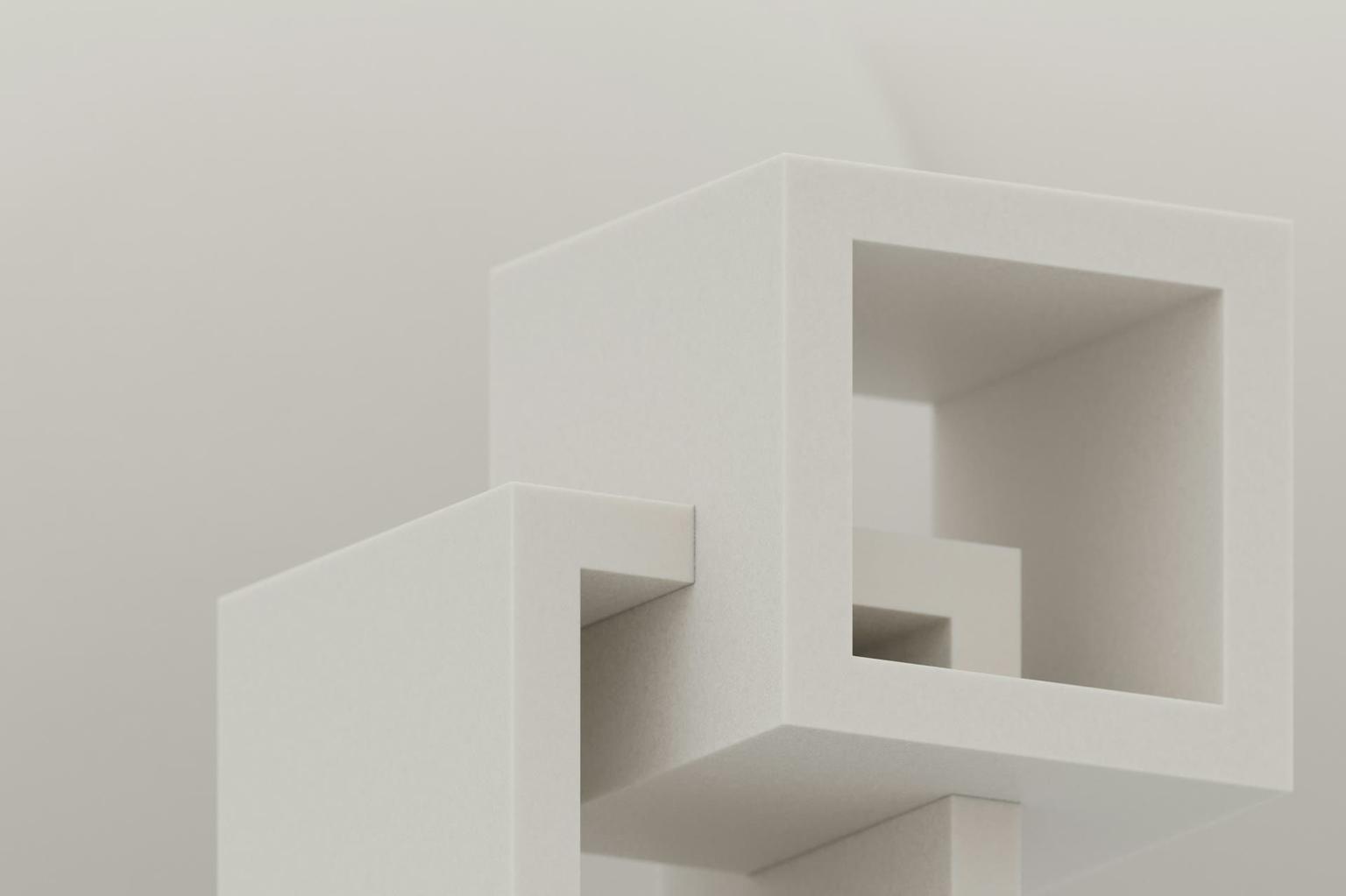 Abstract white and gray image, natural earth tones and shapes