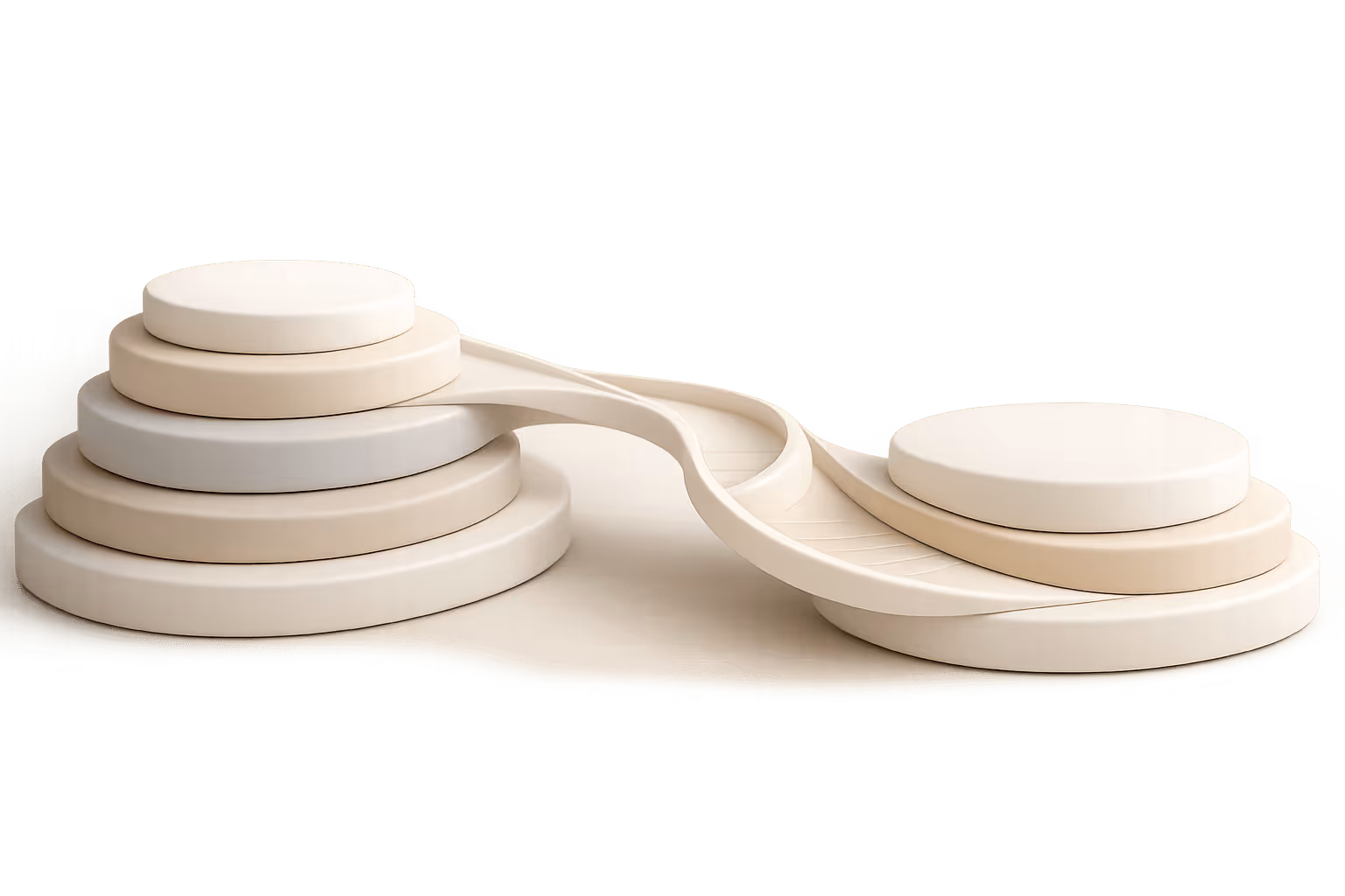 Abstract white and gray image, natural earth tones and shapes