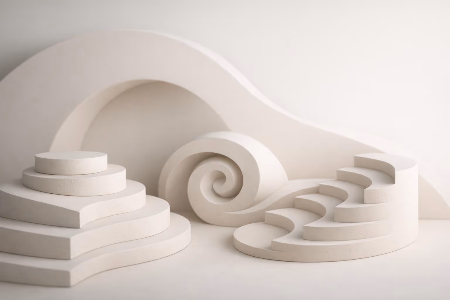 Imagen abstracta en blanco y gris, tonos y formas naturales de la tierra