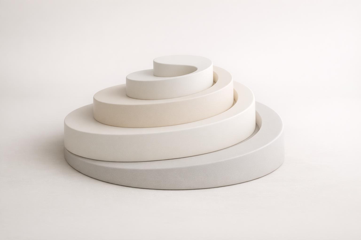 Abstract white and gray image, natural earth tones and shapes