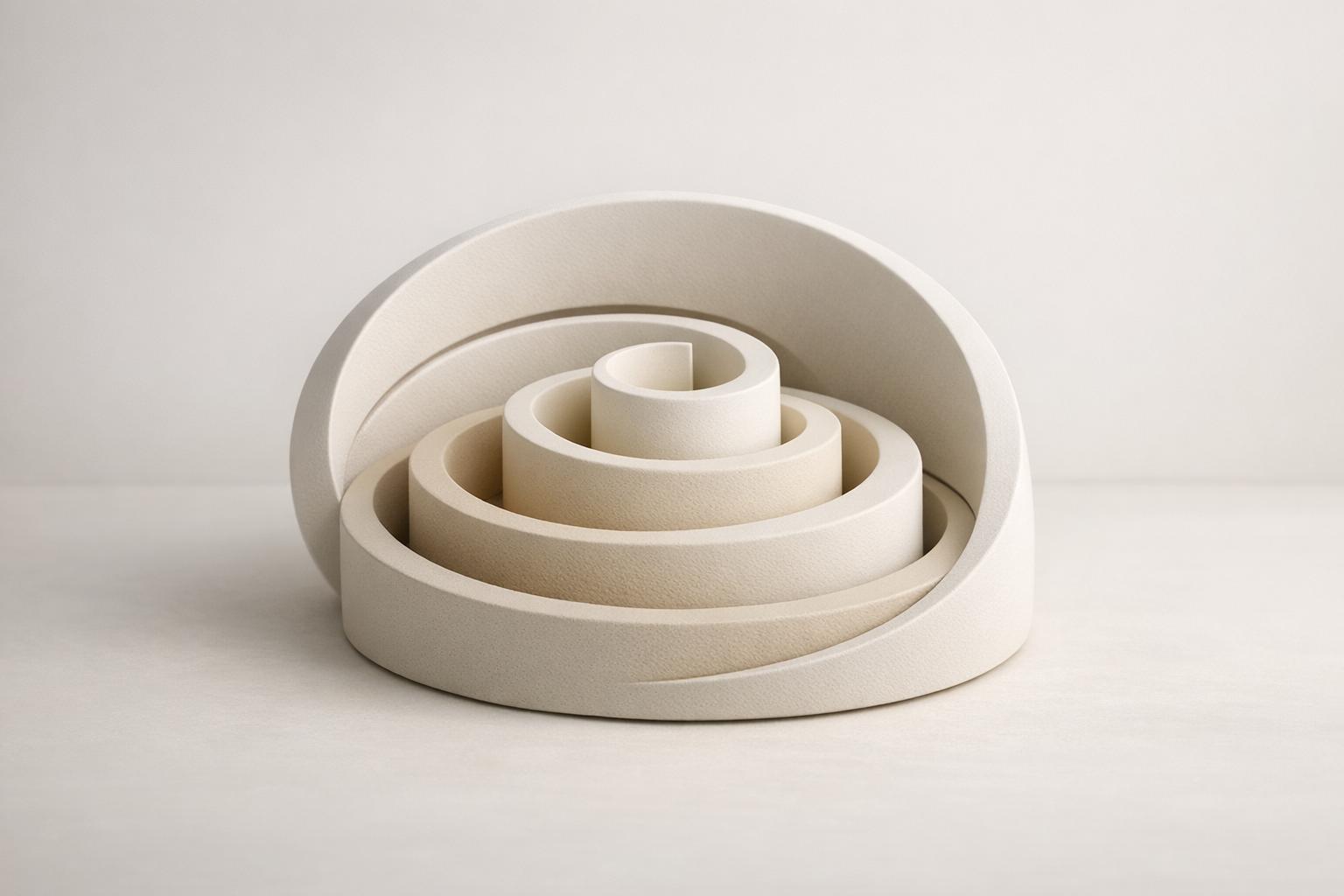 Abstract white and gray image, natural earth tones and shapes