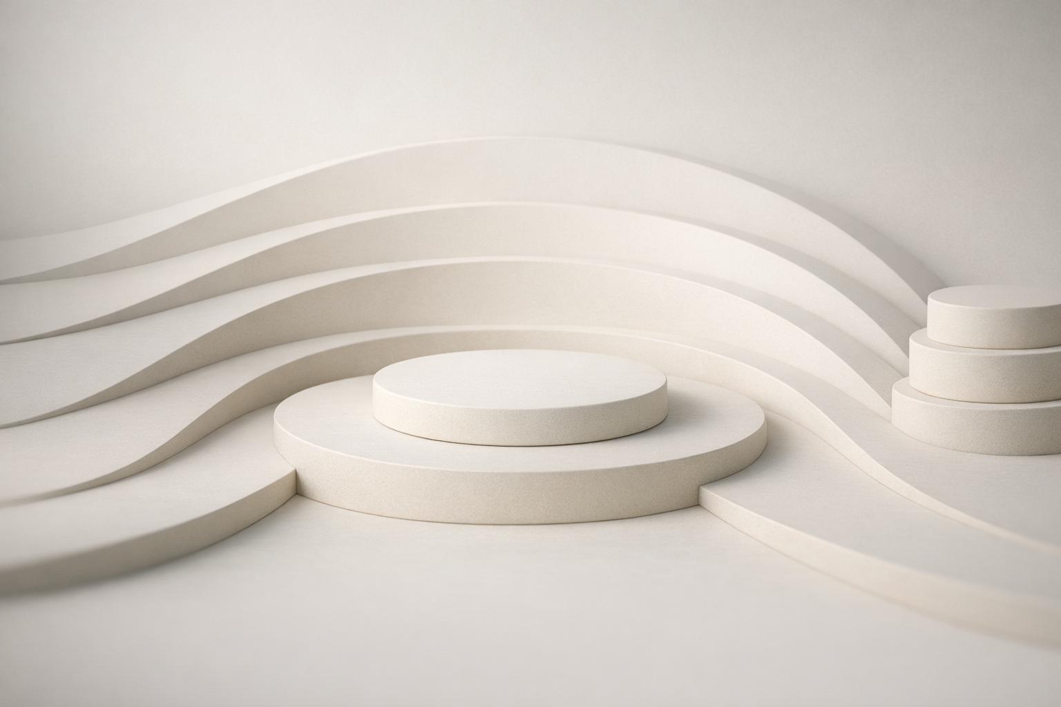 Abstract white and gray image, natural earth tones and shapes