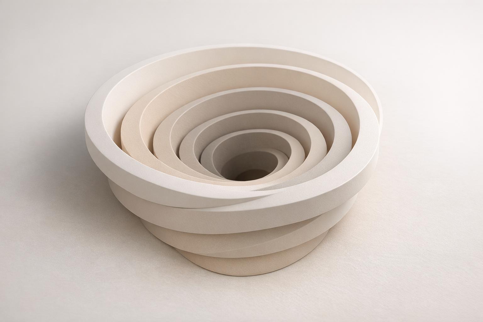 Abstract white and gray image, natural earth tones and shapes