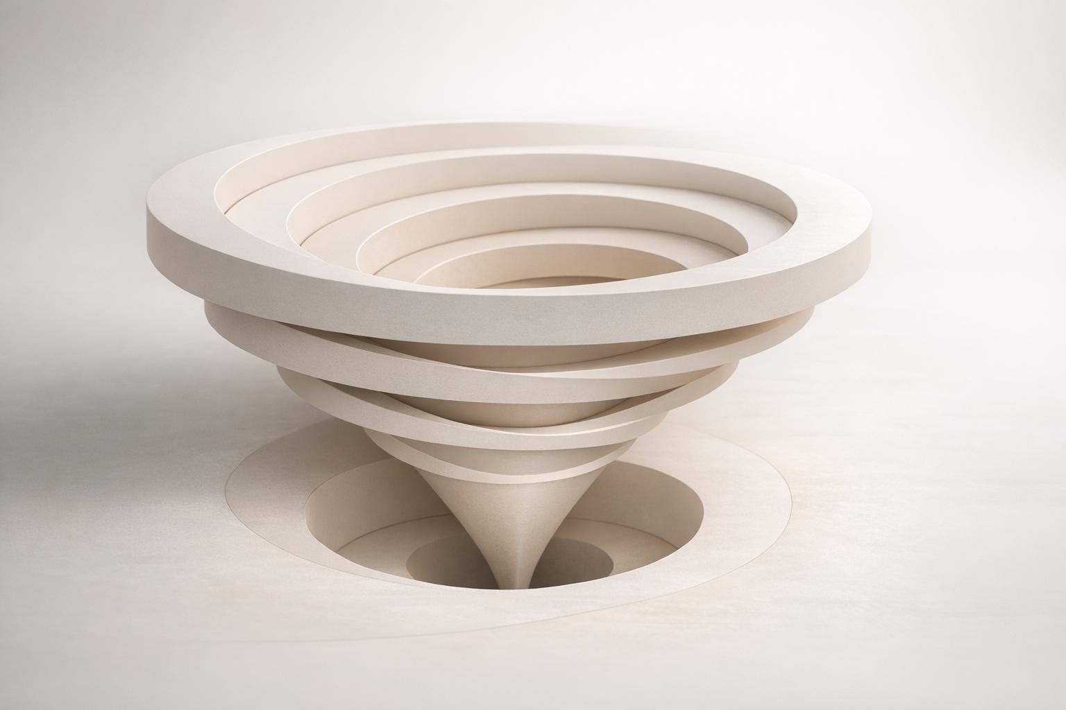 Abstract white and gray image, natural earth tones and shapes