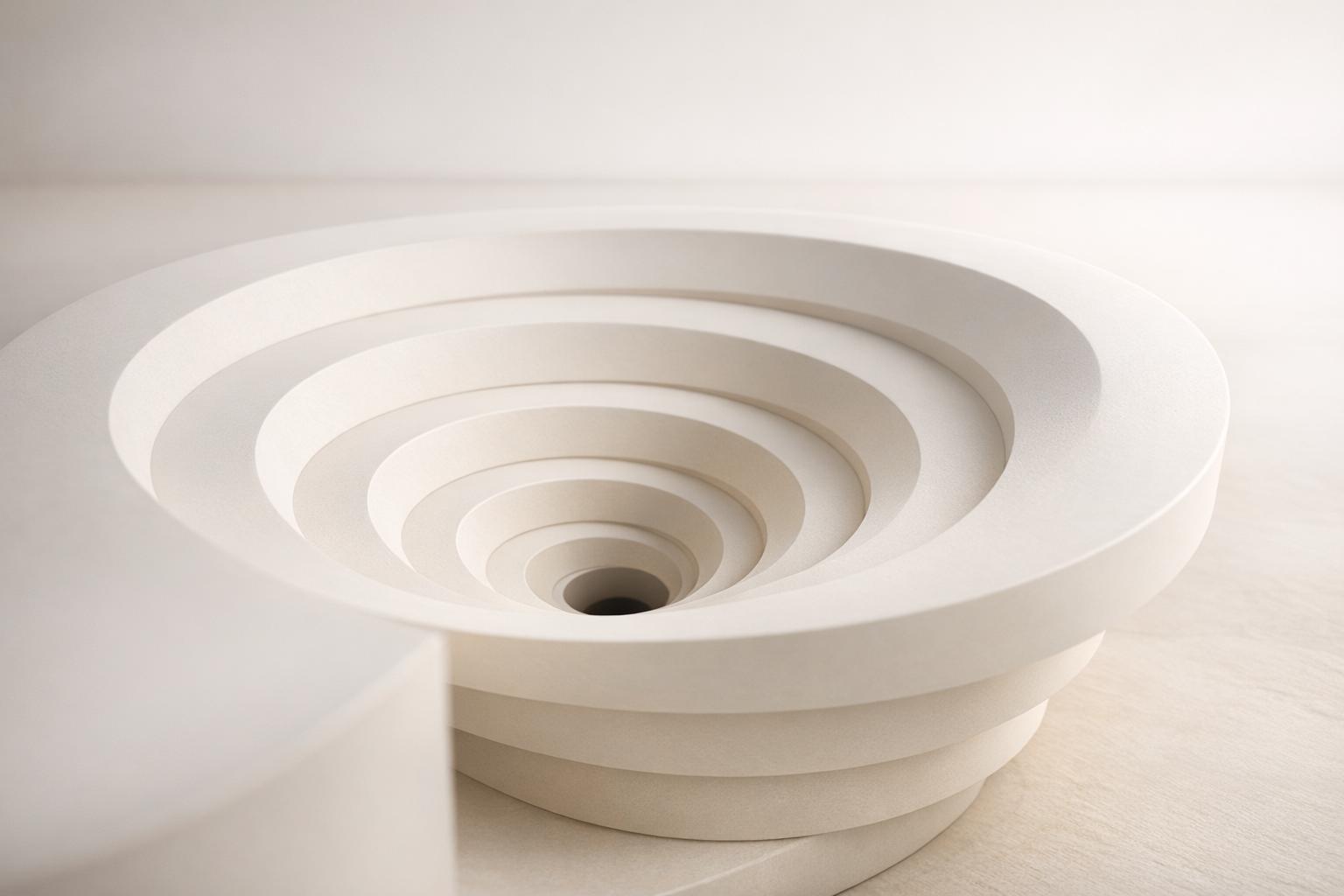 Abstract white and gray image, natural earth tones and shapes